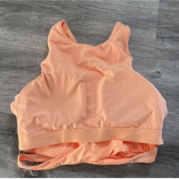 NWT Athleta Conscious Crop Cut Out Bra D-DD "Bright Peach" - Picture 8 of 12